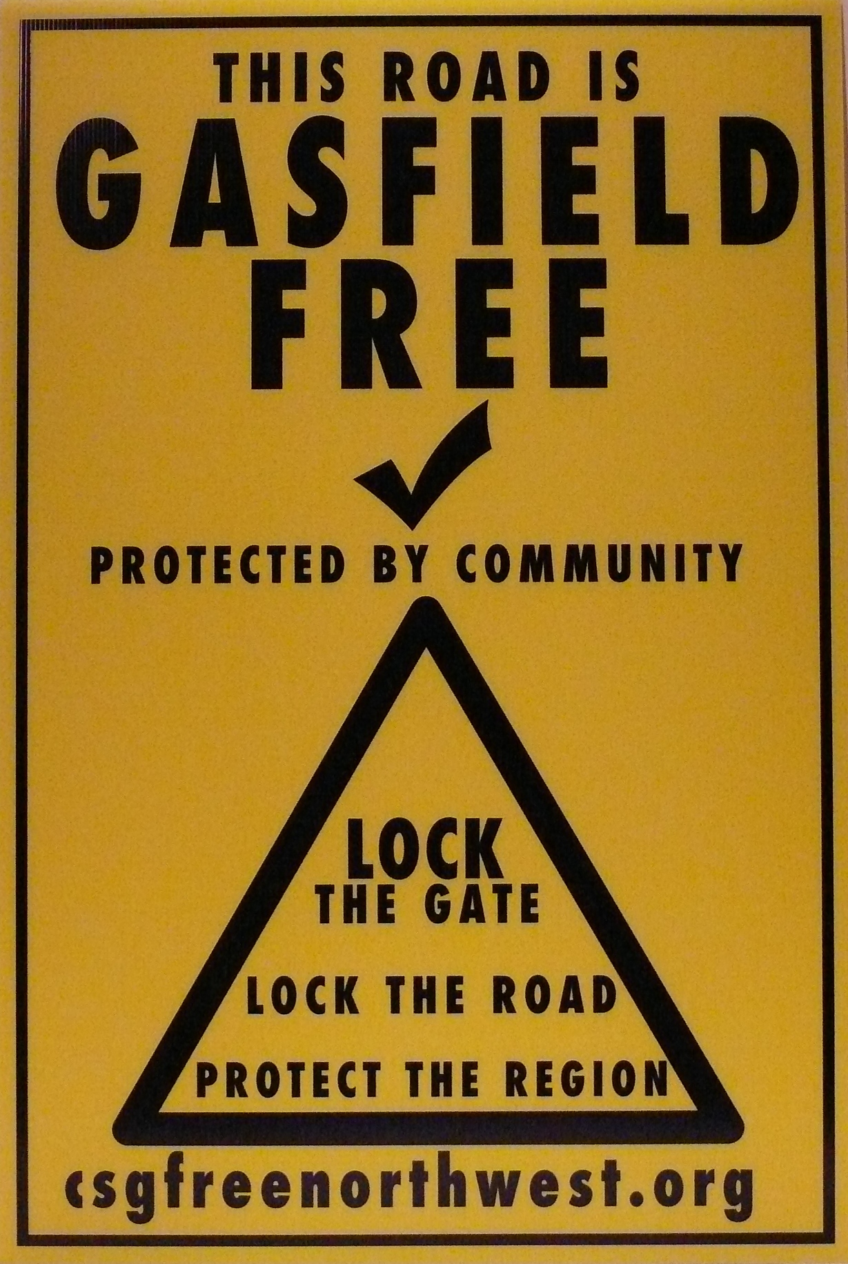 GASFIELD FREE SIGN